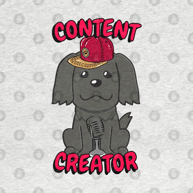 Cute black dog is a content creator by Pet Station